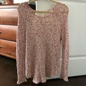 Pink free people sweater